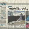 Le Dauphiné article sur le défilé le plus haut du monde 3840 m Aiguille du midi Valérie PACHE
